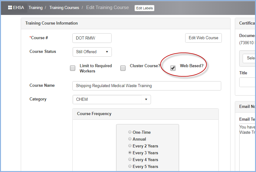 Web Cource List Web Course Builder