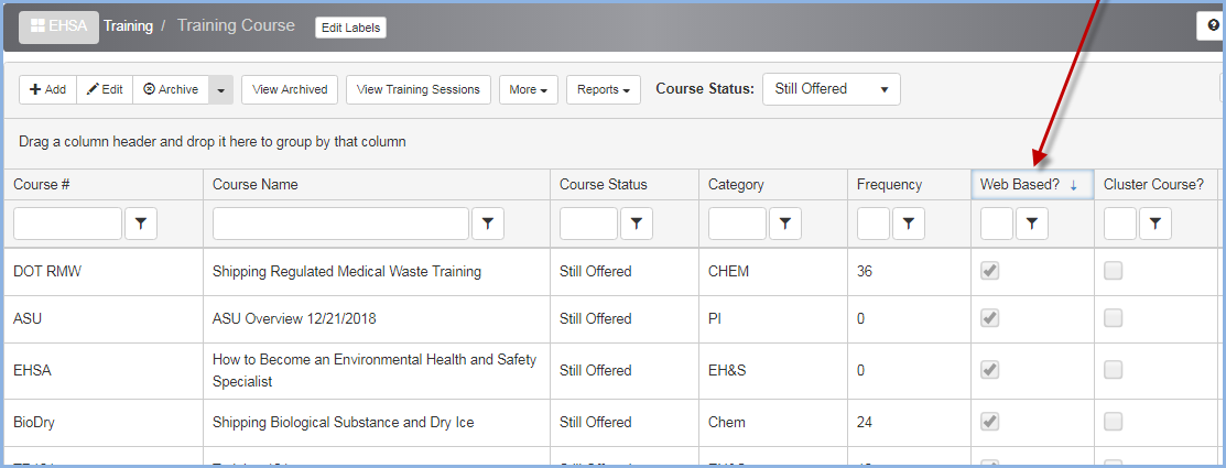 Web Cource List Web Course Builder